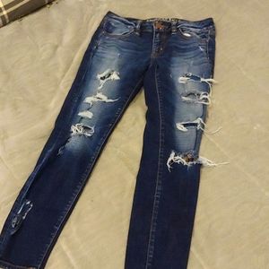 American Eagle Super Stretch Ripped Jeans